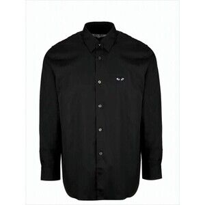 Comme Des Garçons Long-Sleeve Black Shirt With Classic Collar - NWT